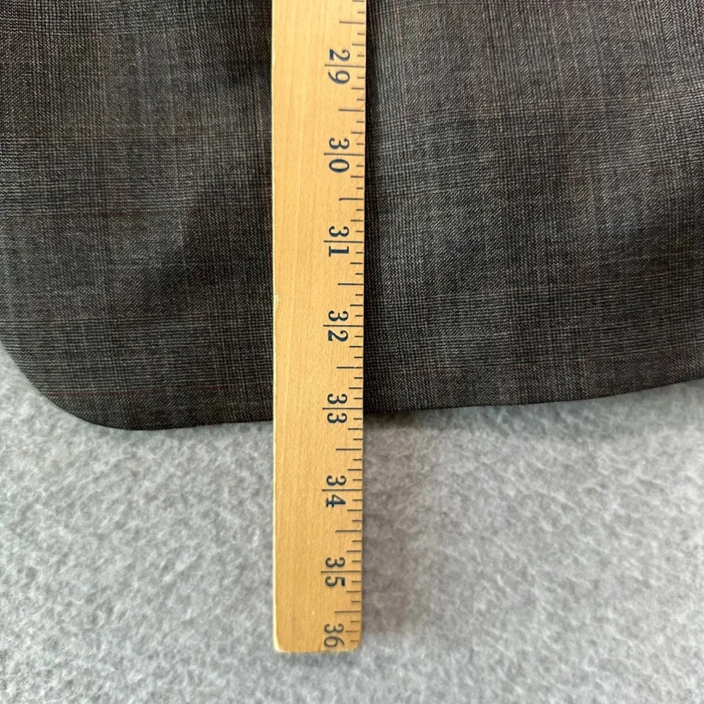 Hart Schaffner Marx Gold Trumpeter Grey Glen Plaid Wool Blazer Sport Coat 44R